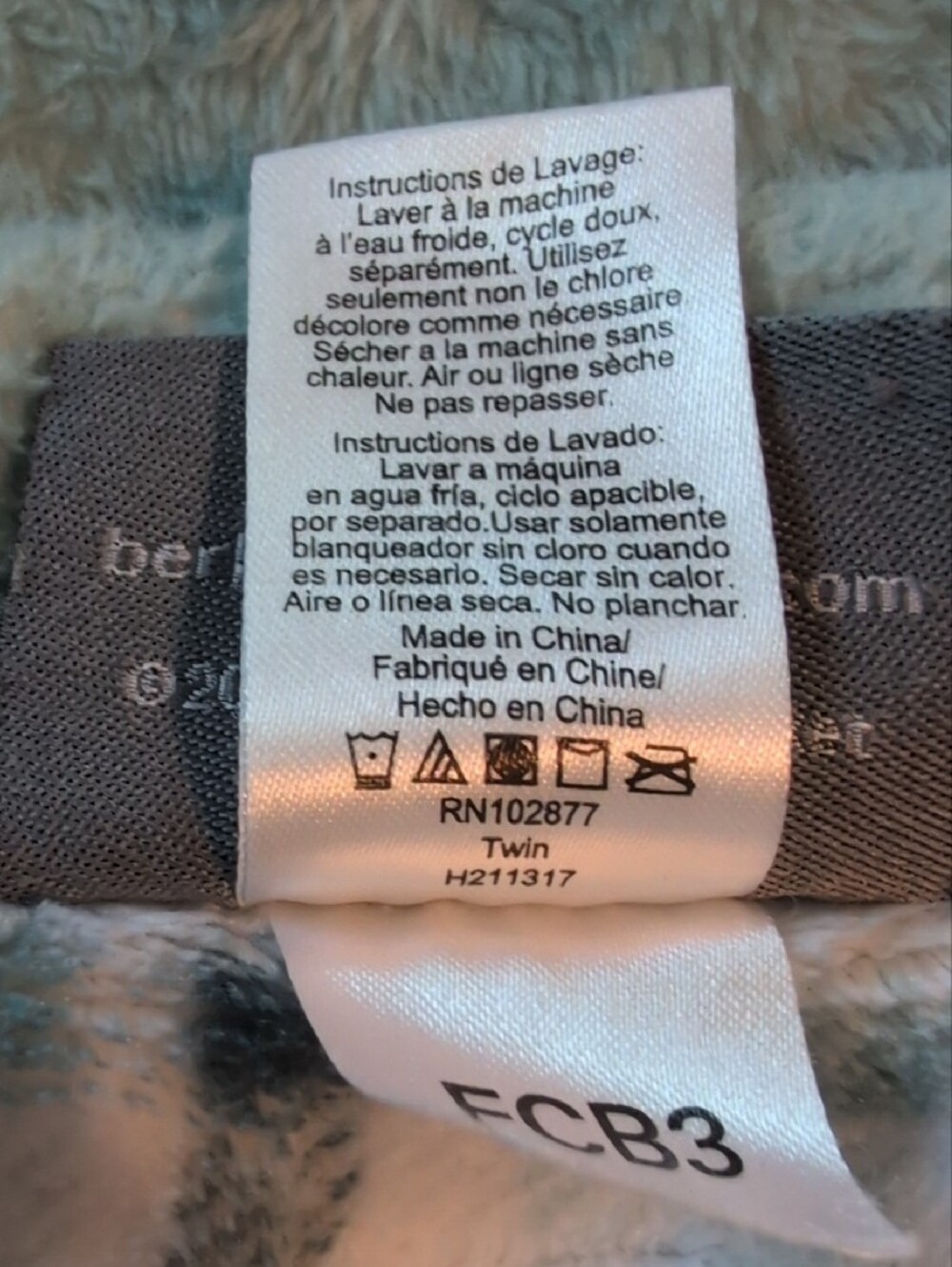 Berkshire Light Blue Plush Throw Blanket - Soft Cozy Layer - Picture 3 of 5